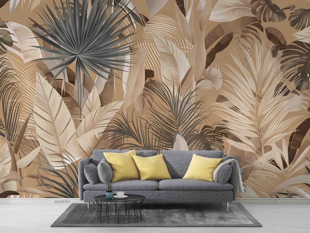 3D Tropical Plant Illustration Wall Murals Wallpaper Murals Wall Sticker