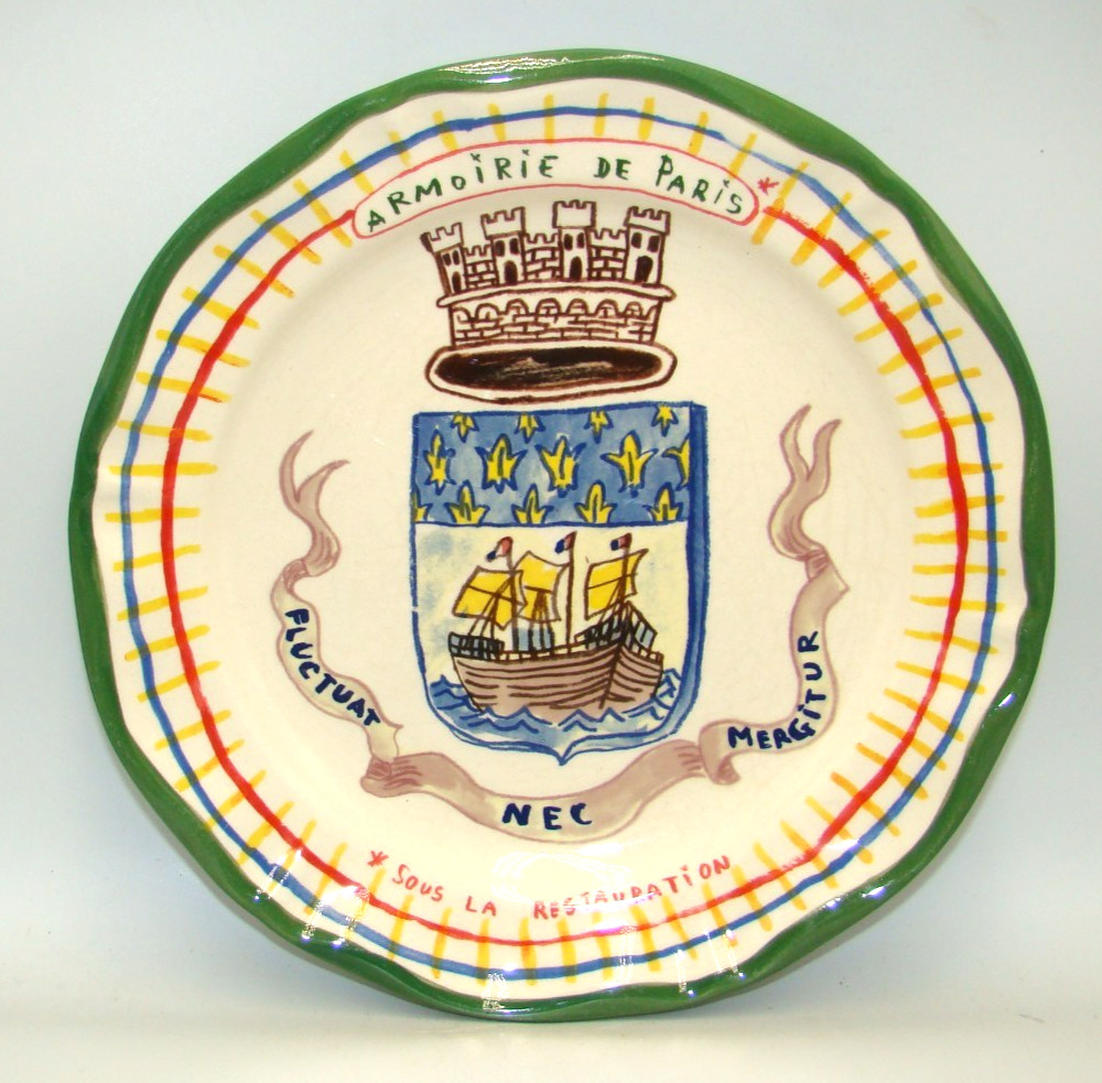 Anthropologie Nathalie Lete Francophile Armoirie De Paris Dinner Plate