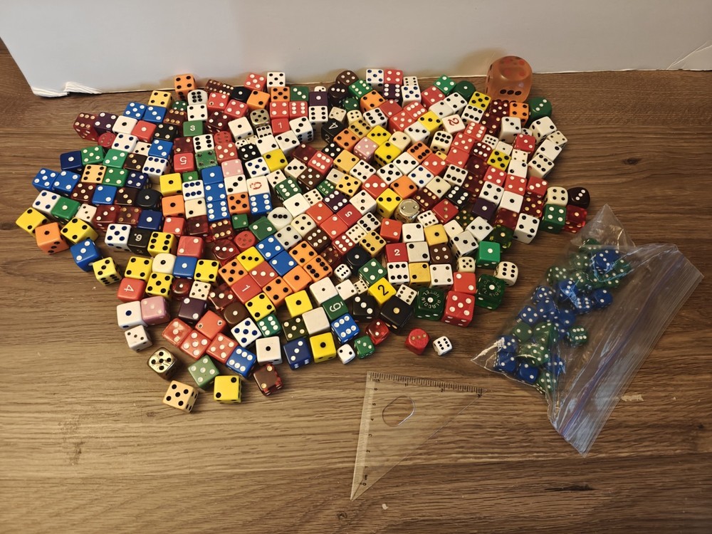 Lot of 150+ D6 Dice Lot - Includes Various Sizes and Colors - From Various Games