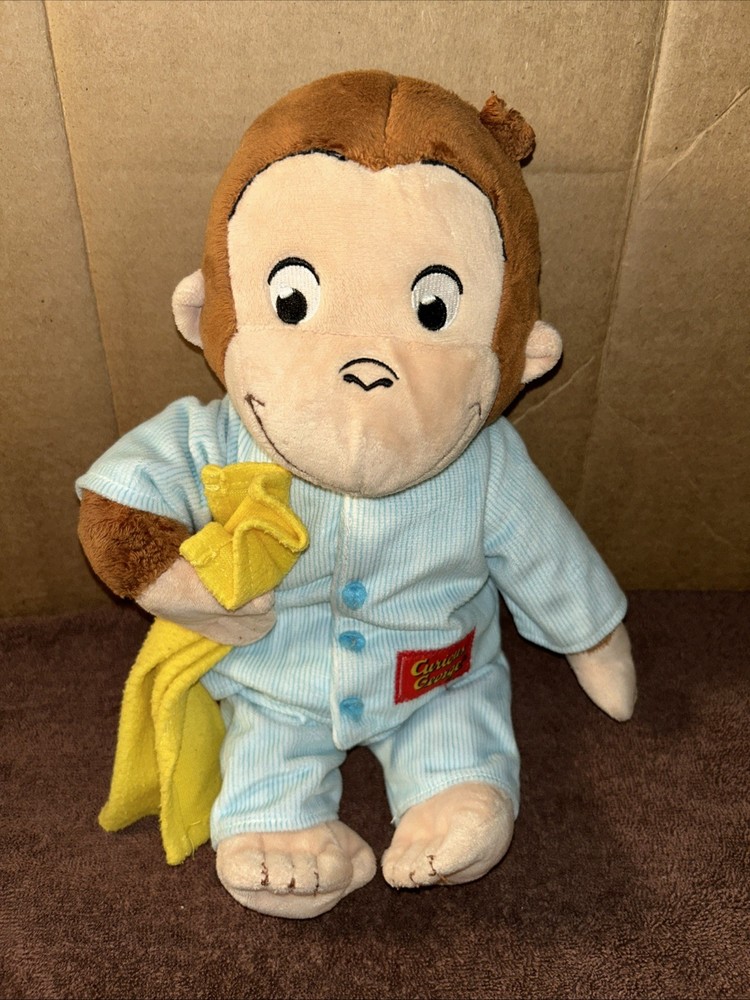 Curious George 12-Inch Plush Stuffed Animal in Pajamas for Kids