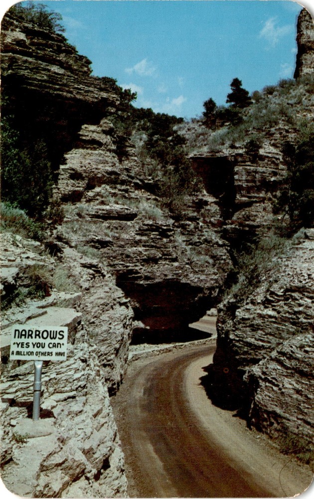 Narrows, Williams Canon, Cave of the Winds, Manitou Springs, Colorado, Postcard