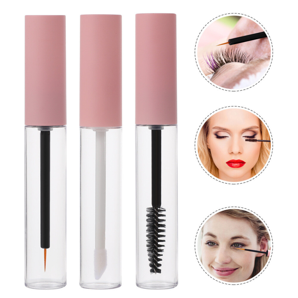 6pcs Clear Empty Mascara Tubes with Eyelash Wands