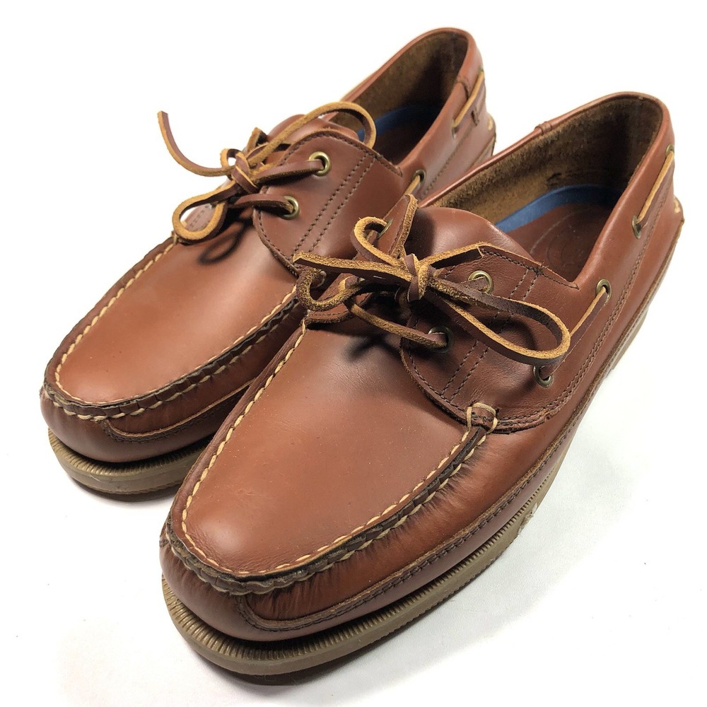 West Marine Nautical Gear Boat Shoes Mens Size 11M Brown Leather Deck Moccasin