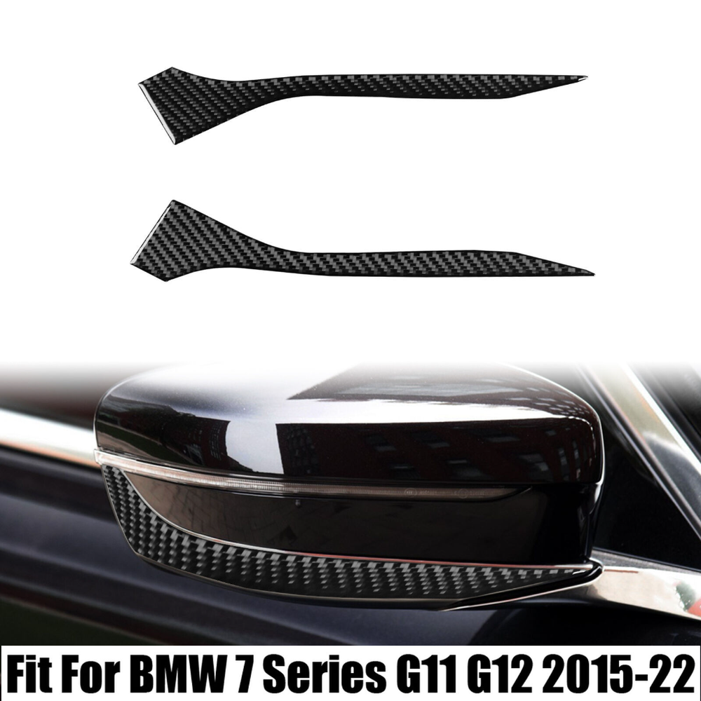 For BMW 7 Series G11 G12 15-22 Real Carbon Fiber Rearview Mirror Decoration Trim