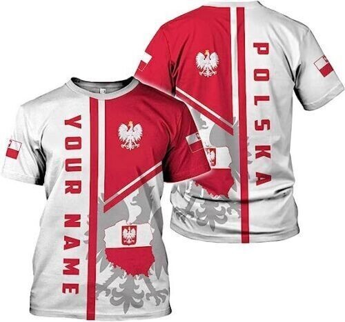Personalized Name Poland Shirt 3D T-SHIRT Mother Day Gift All Over Print Us Size