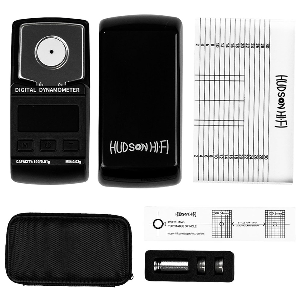 Hudson Hi-Fi Turntable Cartridge Alignment Kit with Digital Scale for LP Setup  