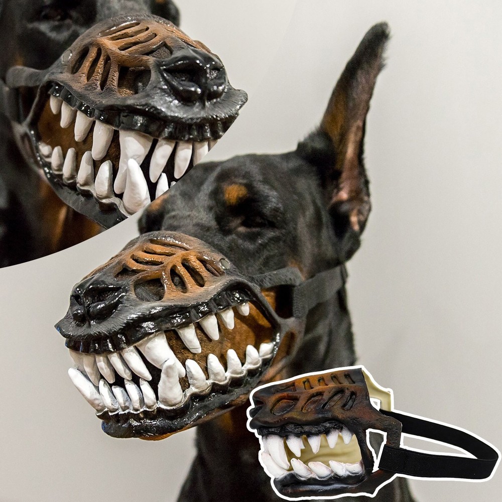 Pet Novelty Dogs Mask Tricks Latex Comical Snout Dog Cosplay Party Halloween