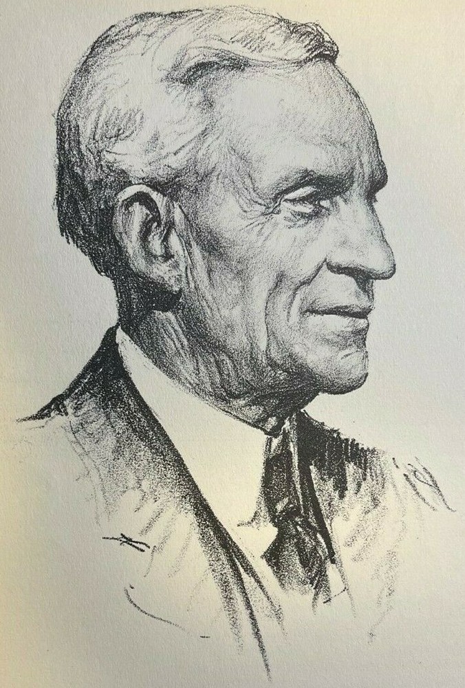 1926 Vintage Magazine Illustration Henry Ford President Ford Motor Company