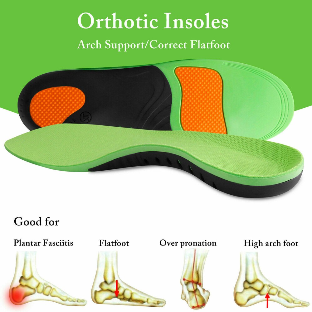 Orthotic Insoles for Flat Feet High Arch Support Plantar Fasciitis Relief