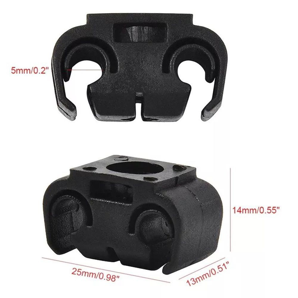40Pcs BLACK Double Brake Line Holder Clips Suitable for 5mm (3/16