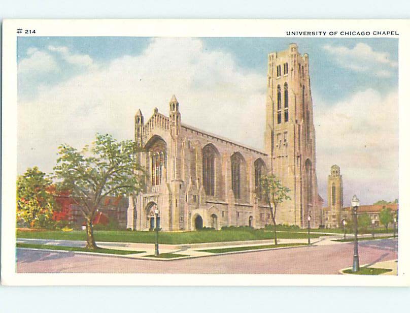 Unused Pre-1980 CHAPEL AT UNIVERSITY OF CHICAGO Chicago Illinois IL L3509@