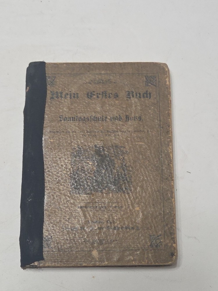 Antique German Christian Primer 1875 My First Book in Sunday School and Home, HC