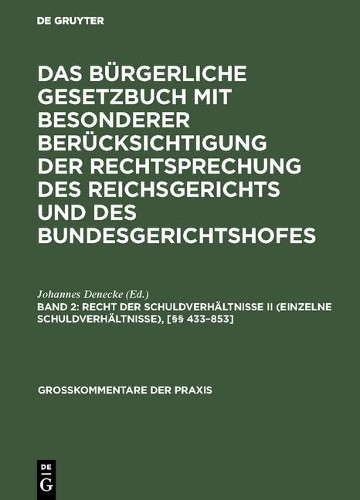Recht der Schuldverhältnisse II (einzelne Schuldverhältnisse), [§§ 43 (Hardback)