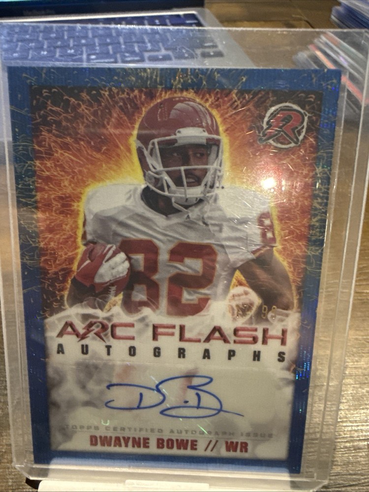 2024 Resurgence football Dwayne Bowe Arc Flash Blue Auto /99!