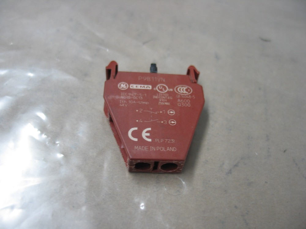 New Ge General Electric Cema P9B11Vn  No/Nc Switch Assy  P9491
