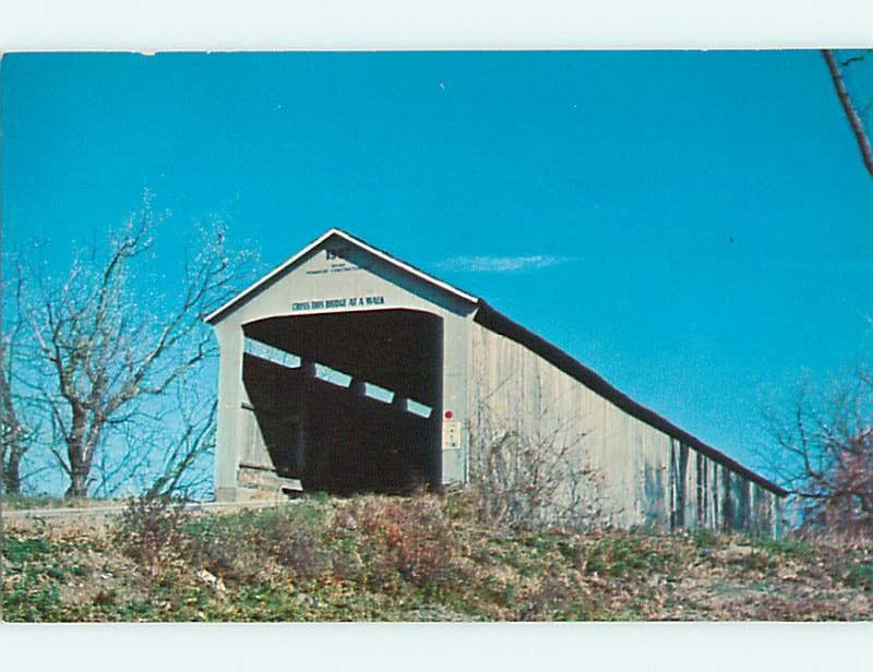 Unused Pre-1980 COVERED BRIDGE IN PARKE COUNTY Rockville Indiana IN t7909