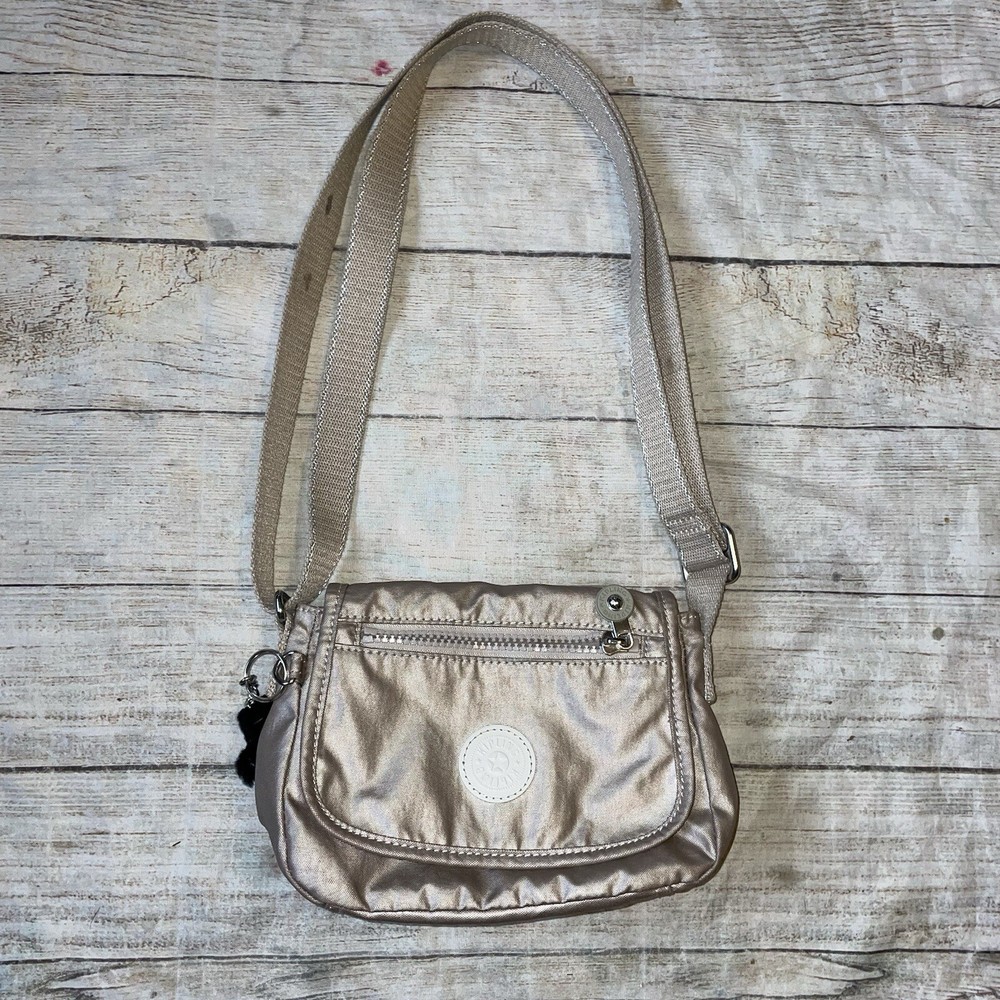 Kipling Gold Platinum Small Purse With Monkey