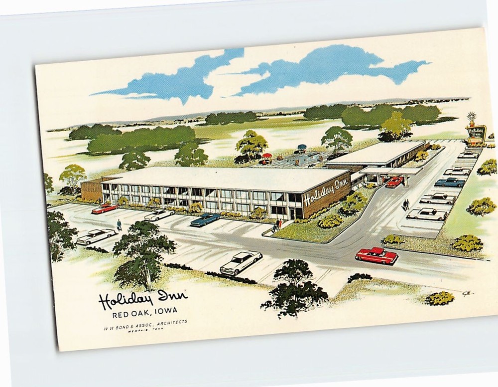Postcard Holiday Inn Red Oak Iowa USA