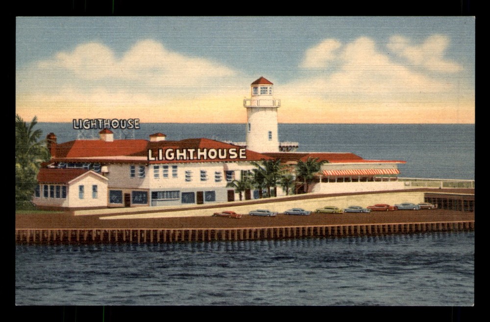 The Lighthouse On The Ocean Bakers Haulover Miami Beach Florida FL Postcard Unp