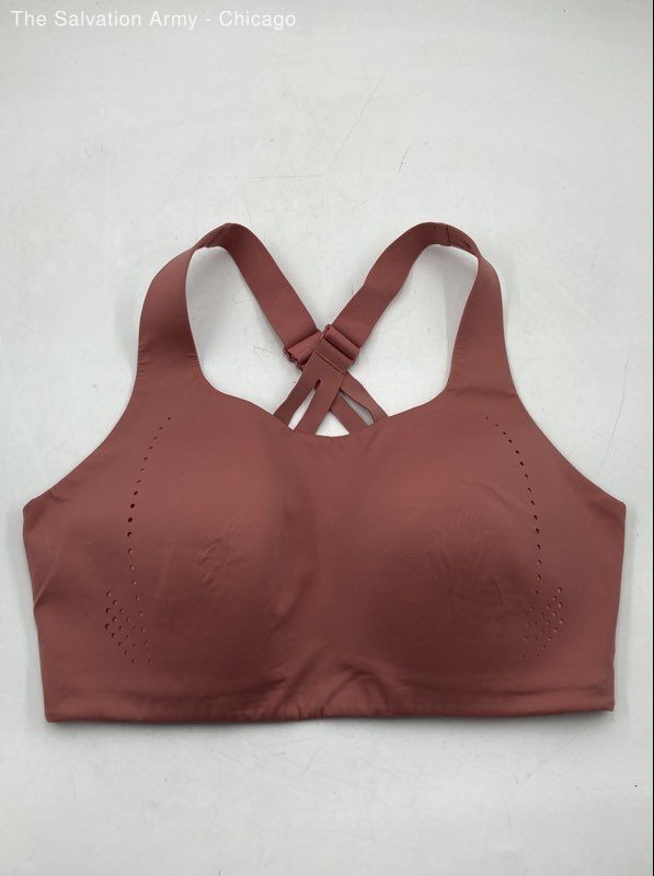 Lululemon Womens Orange Crossback AirSupport Activewear Sports Bra No Size