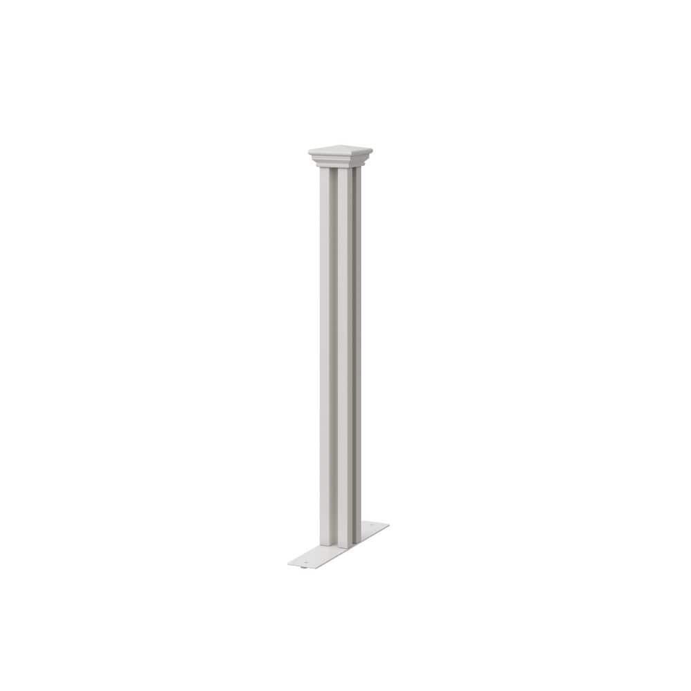 4.1x4.1x3.2ft White Vinyl Hinged Portable Fence Post by Zippity