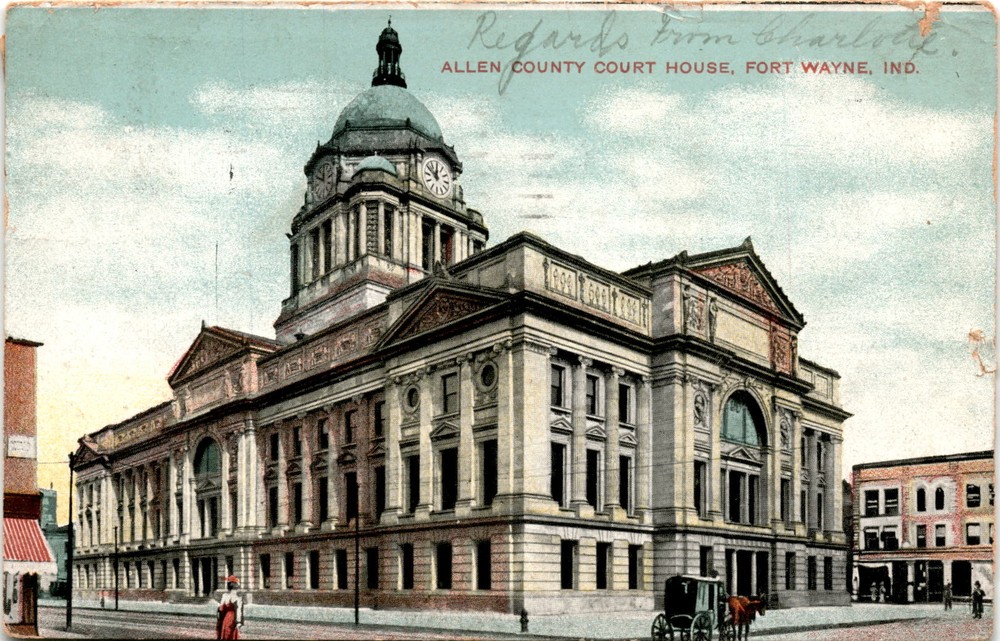 ALLEN COUNTY COURT HOUSE, FORT WAYNE, IND, UNITED STATES, GERMANY, Postcard
