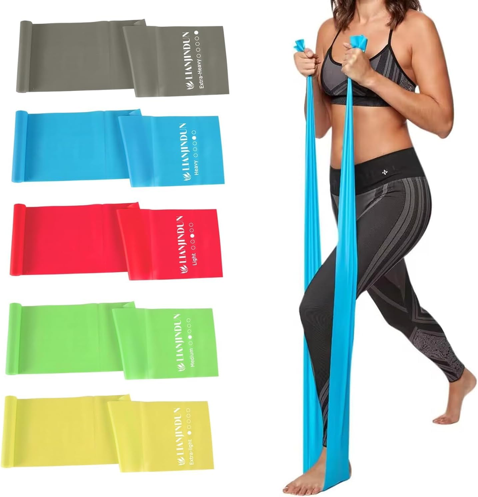 5-Pack Latex-Free Elastic Resistance Bands for Professional Workouts