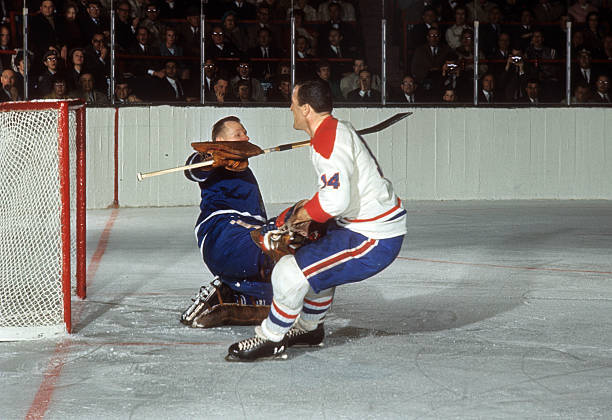 1960s Hockey Nhl Playoffs Montreal Canadiens Claude Provost Ice Hockey Old Photo