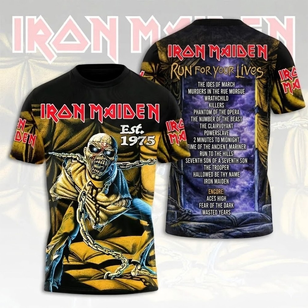 Limited! Iron Maiden World Tour 2026 All Over Shirt - S to 5XL, V03