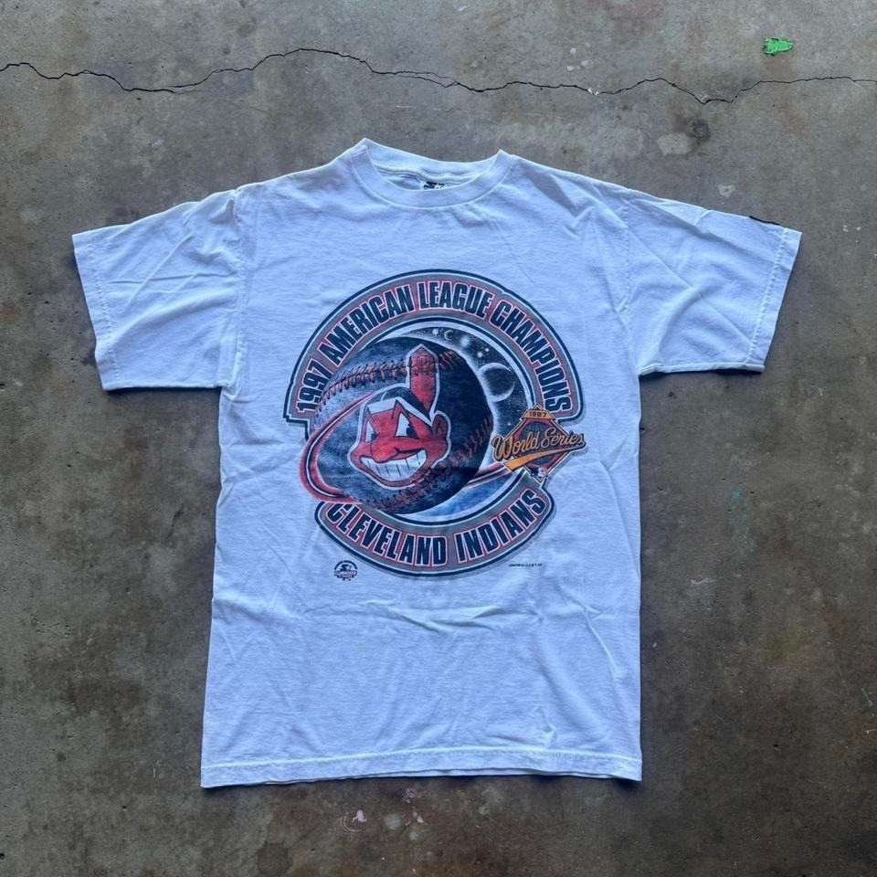 Vintage 1997 Starter MLB Cleveland Indians World Series Baseball T Shirt