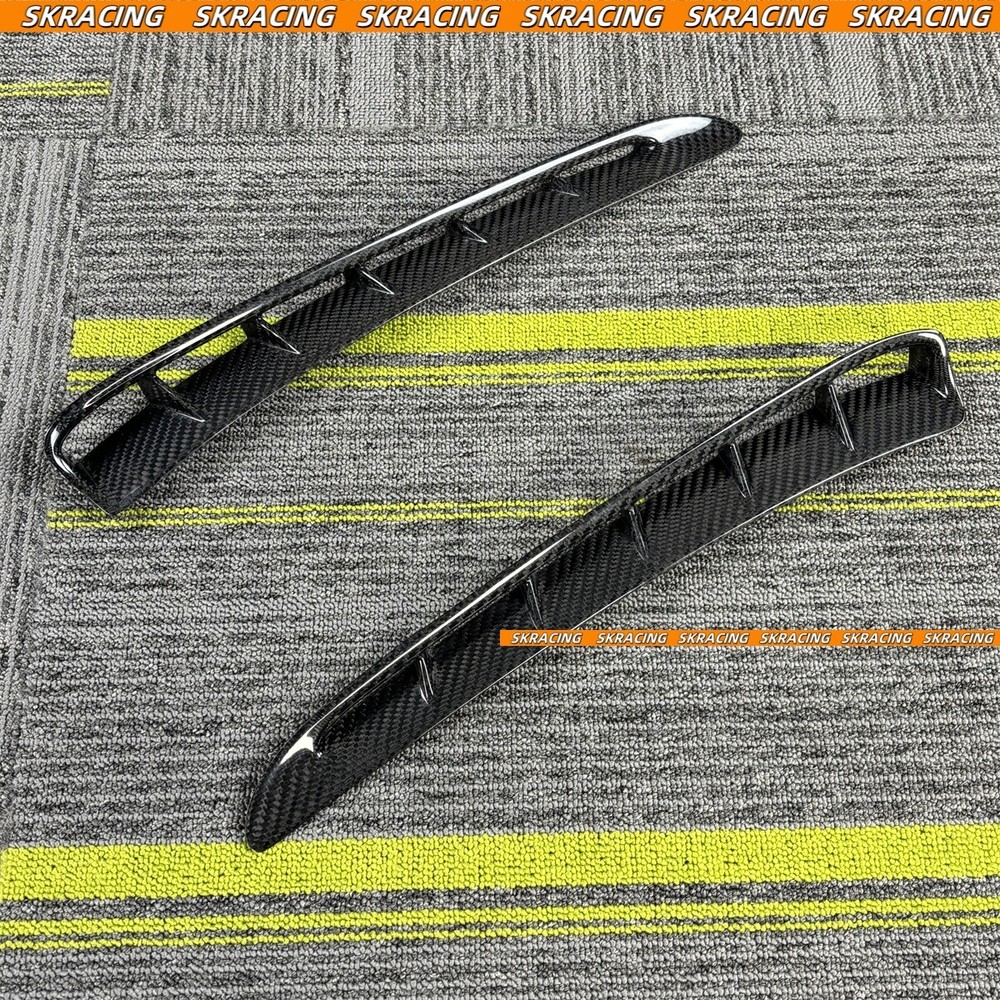 Carbon Fiber Black Side Fender Vent Cover Trim For Porsche Panamera 970 2010-16