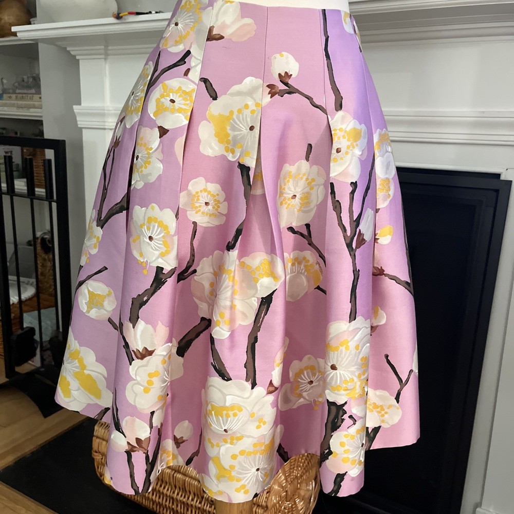 Oscar de La Renta Women's Lavender Silk Lined Skirt Size 0