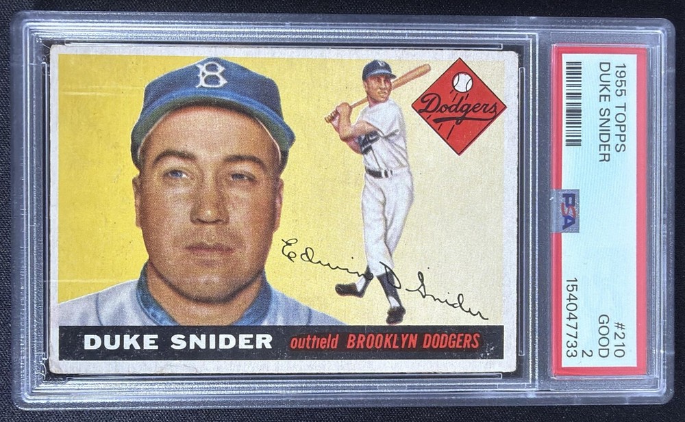 1955 Topps Duke Snider #210 Dodgers PSA 2