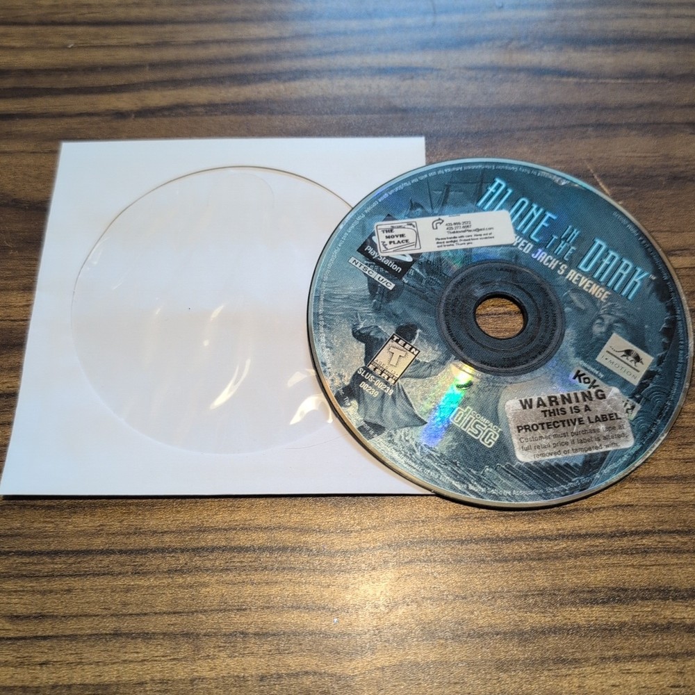 Alone in the Dark One-Eyed Jack's Revenge PS1 Sony PlayStation 1 1996 Disc Only