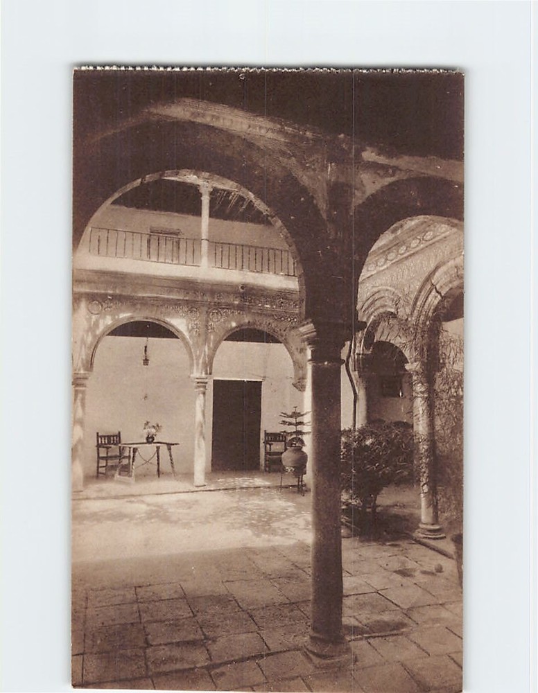Postcard Artistico Patio Mudéjar Casa de Mondragon Spain