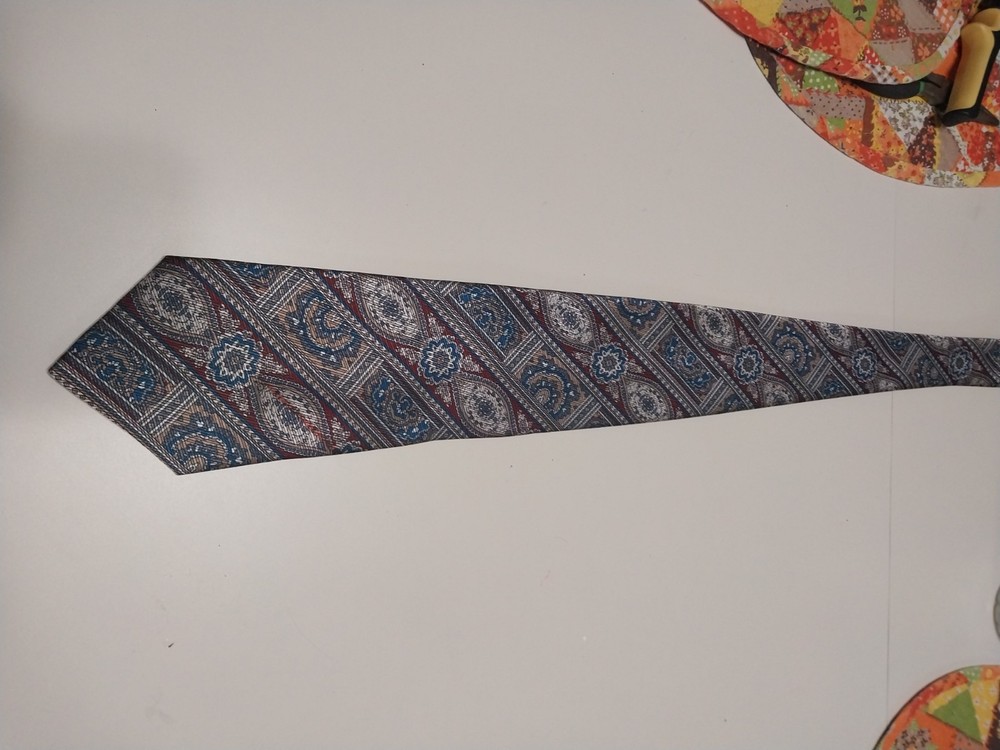 Towncraft Men's Multicolor Tie 100% Polyester, Made in USA Multi-Pattern Tie