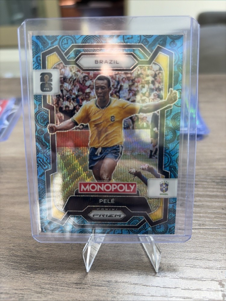 2026 Panini Prizm Monopoly FIFA World Cup - Pelé #16 Four Corners Blue Wave 1