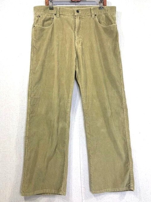 L.L. Bean Men's Natural Fit Tan Corduroy Pants 36W X 29L Straight Leg