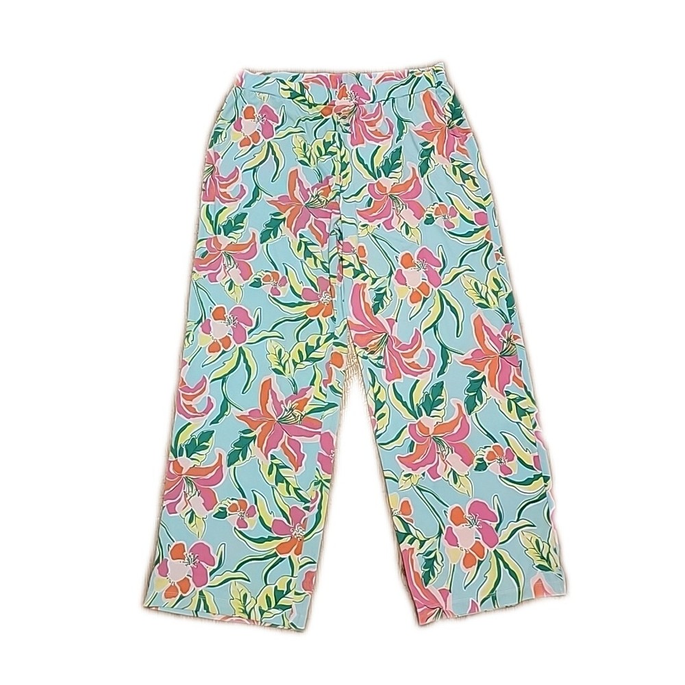 Island Republic Palazzo Pull On Pants ~ Sz XL ~ Blue ~ High Rise ~ 32