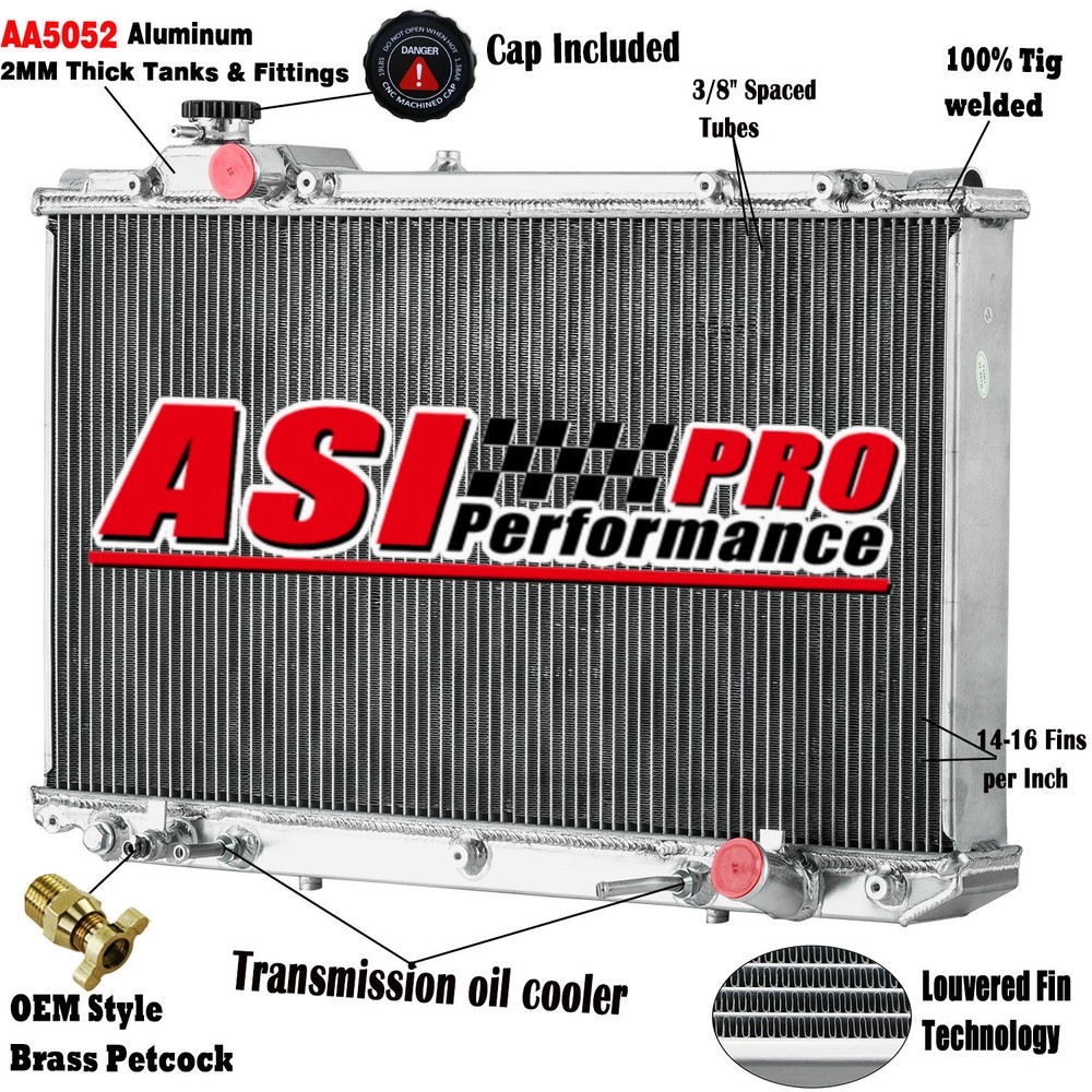 4 Row Radiator For 1998-05 Toyota Aristo S160 JZS161 2JZGTE Lexus GS300 GS400 AT