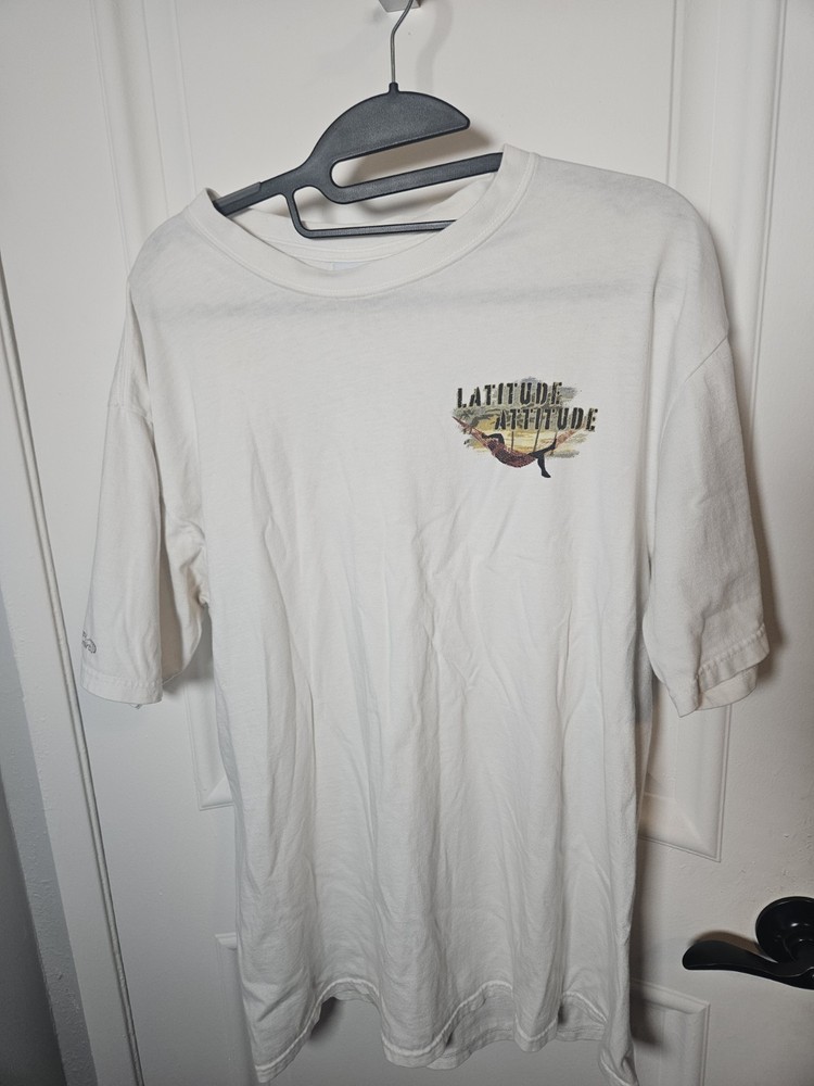Crazy Shirts Hawaii T-Shirt Men's L White Double Sided Logo Vtg Combed Cotton