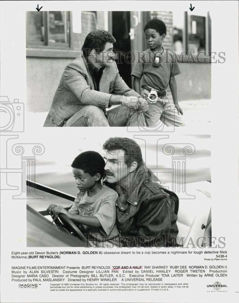 1992 Press Photo Norman D. Golden II & Burt Reynolds in 