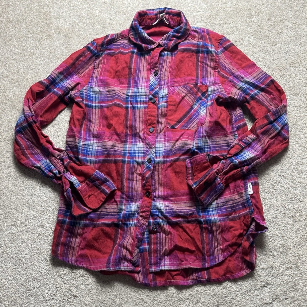 Orvis Plaid Flannel Button Up Shirt Womens XS Red