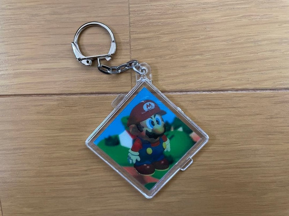 1995 Super Mario RPG Lenticular Keychain Nagasakiya Vintage Collectible Japan