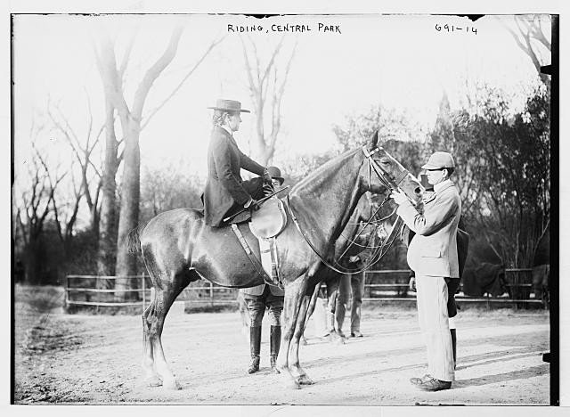 Photo:Central Park New York NY 1910s Horseback Riding Ring Horseman