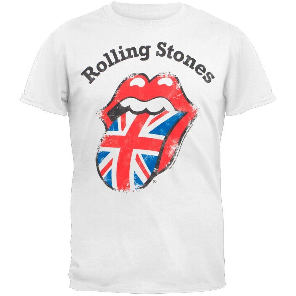 THE ROLLING STONES, UK BRITISH FLAG TONGUE, T-SHIRT, XL, NEW, MICK JAGGER