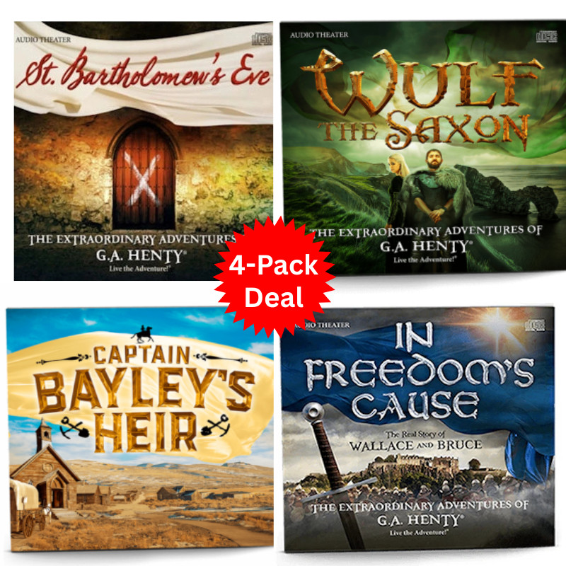Audio Adventure 4-Pack Deal - G.A. Henty Award Winning Four Audio CD Sets
