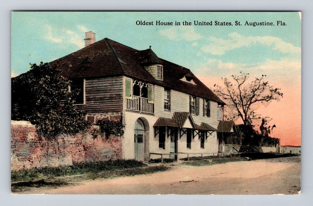 St Augustine FL-Florida, Oldest House In The United States Vintage Postcard
