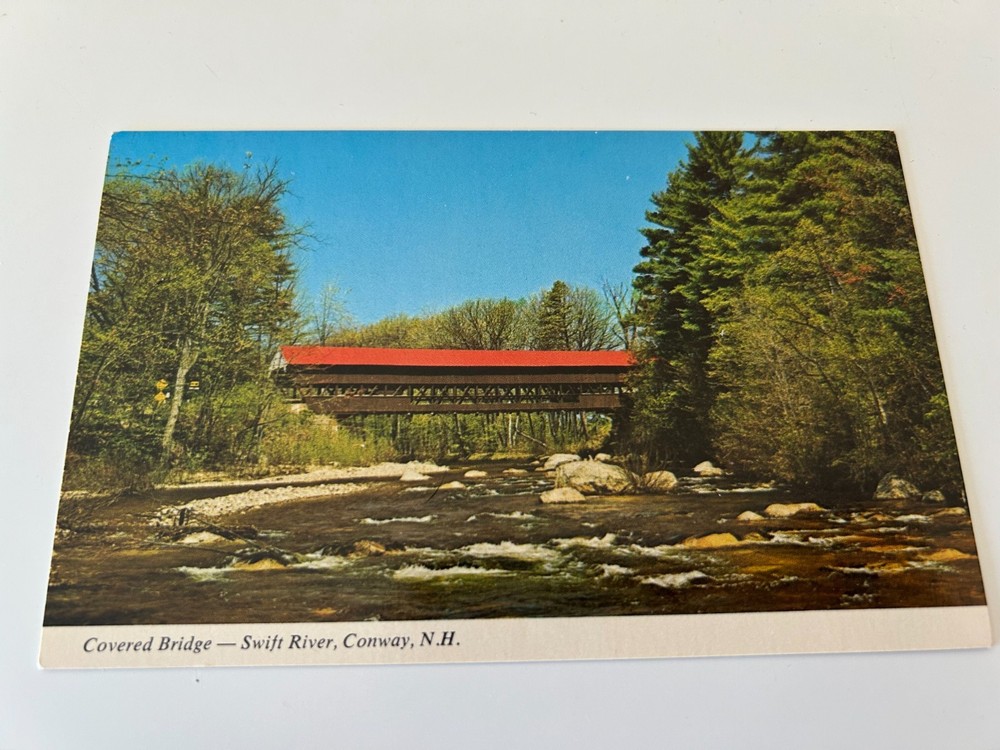 Covered Bridge Swift River Conway New Hampshire NH Postcard