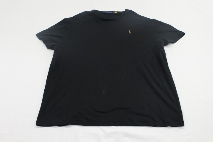 Polo Ralph Lauren Men's Black Solid Crew Neck Logo Short Sleeve T-Shirt 2XL